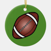 Football Rugby Ball Keramisch Ornament (Voorkant)