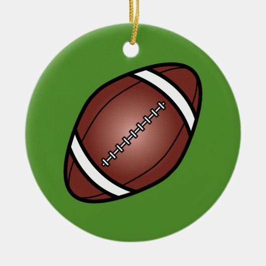 Football Rugby Ball Keramisch Ornament (Voorkant)
