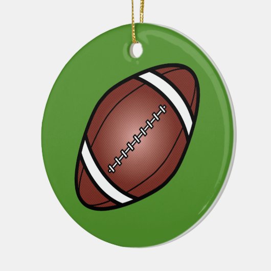 Football Rugby Ball Keramisch Ornament (Links)