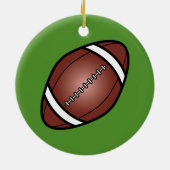 Football Rugby Ball Keramisch Ornament (Achterkant)