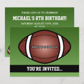 Football Rugby Birthday Kaart (Voorkant / Achterkant)