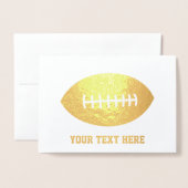 Football/Rugby Gold Folie Kaarten (Voorkant met envelop)