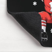 Football Santa Claus Lineman Christmas Quarterback Muismat (Hoek)