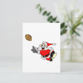 Football Santa Feestdagenkaart (Staand voorkant)