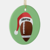 Football Santa Hat Ornament (Rechts)