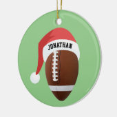 Football Santa Hat Ornament (Links)