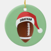 Football Santa Hat Ornament (Achterkant)