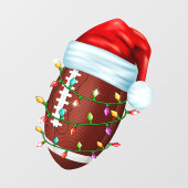 Football Santa Hat Venster Cling Raamsticker (Vel)