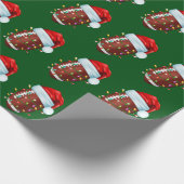 Football Santa Hoed Wrapping Papier (Hoek)