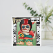 Football Santa Invitation Kaart (Staand voorkant)