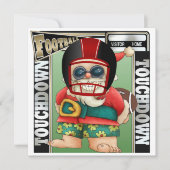 Football Santa Invitation Kaart (Voorkant)