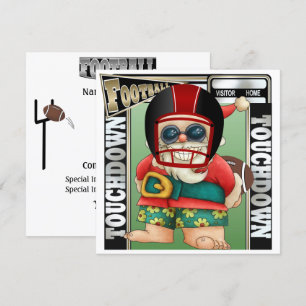 Football Santa Invitation Kaart