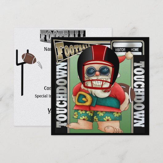 Football Santa Invitation - SRF Kaart (Voorkant / Achterkant)