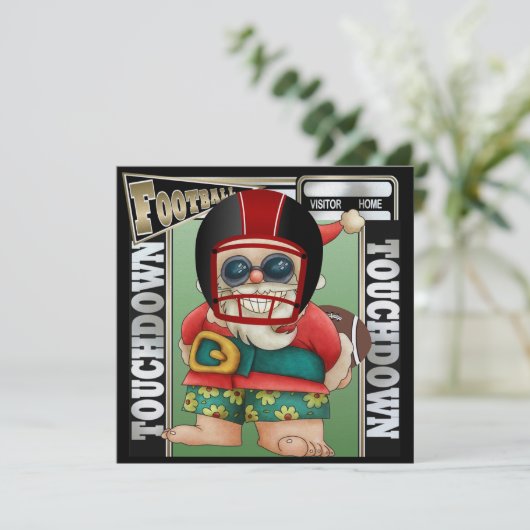 Football Santa Invitation - SRF Kaart (Staand voorkant)