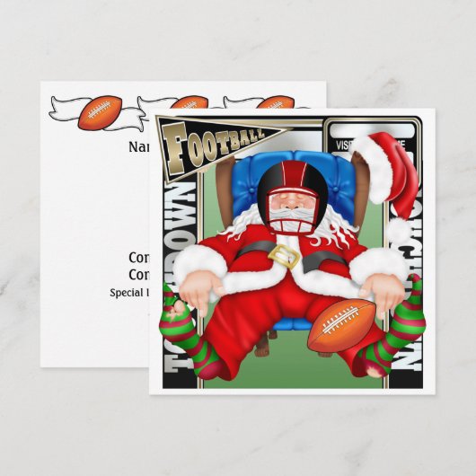 Football Santa Kaart (Voorkant / Achterkant)