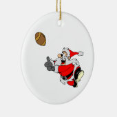 Football Santa Keramisch Ornament (Rechts)