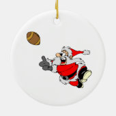 Football Santa Keramisch Ornament (Achterkant)