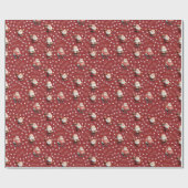 Football Santa on Red Cadeaupapier (Vlak)