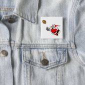 Football Santa Vierkante Button 5,1 Cm (In situ)