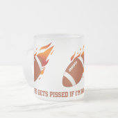 Football Satire Frosted Mok (Voorkant links)