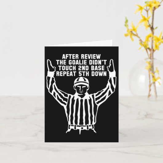 Football Scheidsrechter Funny Sports Fan T Shirten Kaart (Gele Bloem)