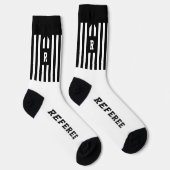 Football Scheidsrechter Zwart en Wit Gestreepte So Sokken (Rechts)