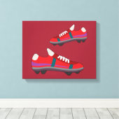 Football Schoenen Canvas Afdruk (Insitu (Houten vloer))