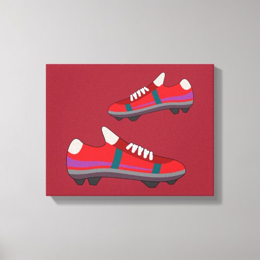 Football Schoenen Canvas Afdruk (Voorkant)