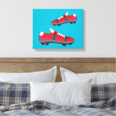 Football Schoenen Canvas Afdruk (Insitu (Slaapkamer))