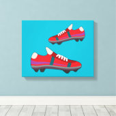 Football Schoenen Canvas Afdruk (Insitu (Houten vloer))
