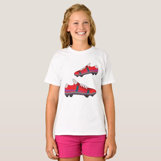 Football Schoenen Meisjes T-shirt (Voorkant volledig)