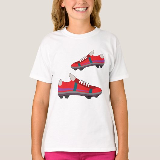 Football Schoenen Meisjes T-shirt (Voorkant)