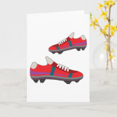 Football Schoenen Wenskaarten Kaart (Gele Bloem)