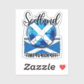 Football Schotse vlag, Blue Sky White Voetbal Sticker (Vel)