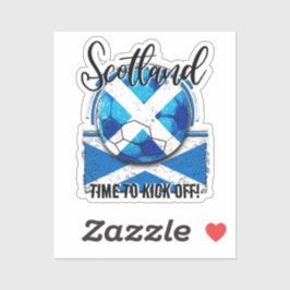 Football Schotse vlag, Blue Sky White Voetbal Sticker