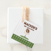 Football second year down boy birthday bedankjes labels (In situ)