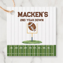 Football second year down boy birthday