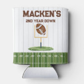 Football second year down boy birthday blikjeskoeler (Achterkant)