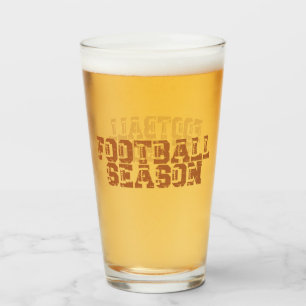 Football seizoen typografie Bier Glas