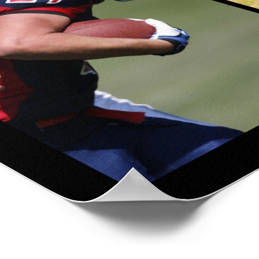 Football Senior Afstuderen 6 Fotocollage Poster (Hoek)