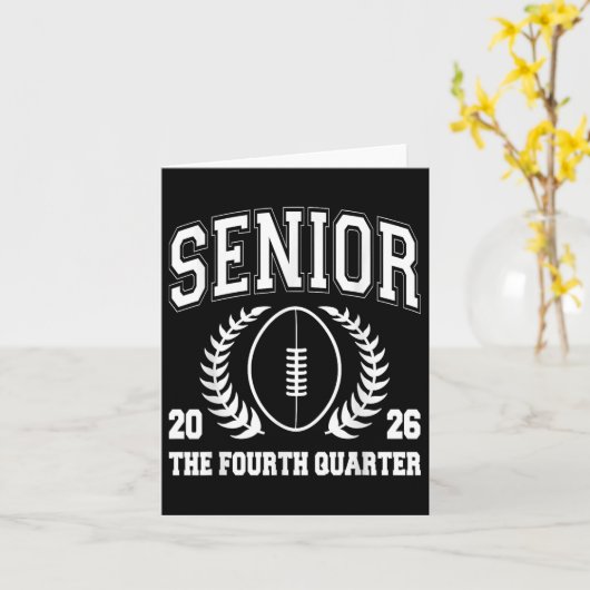 Football Senior CL van 2026 High School Senior 4e Kaart (Gele Bloem)