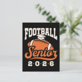 Football Senior Class of 2026 Graduating  Briefkaart (Staand voorkant)