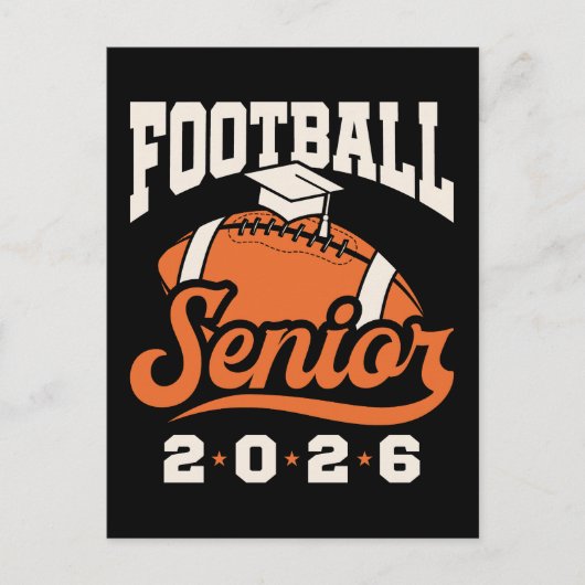 Football Senior Class of 2026 Graduating  Briefkaart (Voorkant)