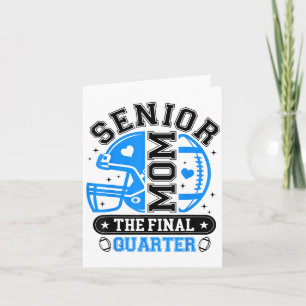 Football Senior Mom 2026 Het laatste kwartaal Blue Kaart
