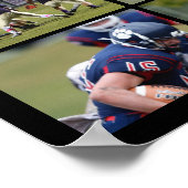 Football Senior Night 20 Photo Collage Graduation Poster (Hoek)