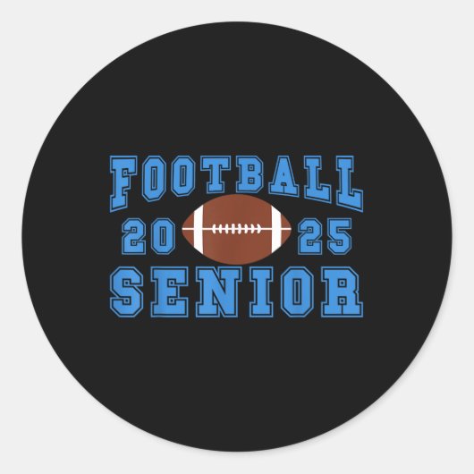 Football Senior Night Football Senior 2025 Afgestu Ronde Sticker (Voorkant)
