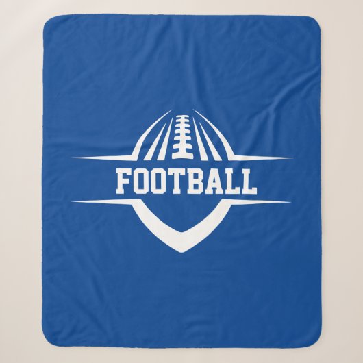 Football Sherpa Fleece Blanket Deken (Voorkant)