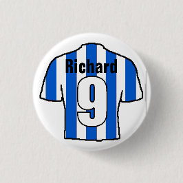 Football Shirt Design. Football Fan Button Badge