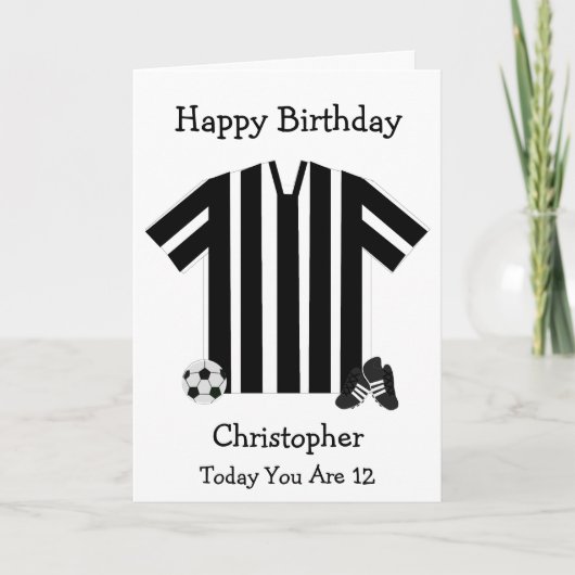 Football Shirt Design gepersonaliseerd Kaart (Voorkant)