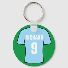 Football shirt design in sky blue. sleutelhanger
